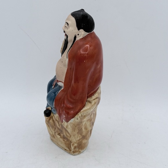 Antique Chinese Porcelain Wise Man Figure  Scholar Gentleman‎ 7" Tall Stamped - Picture 5 of 8
